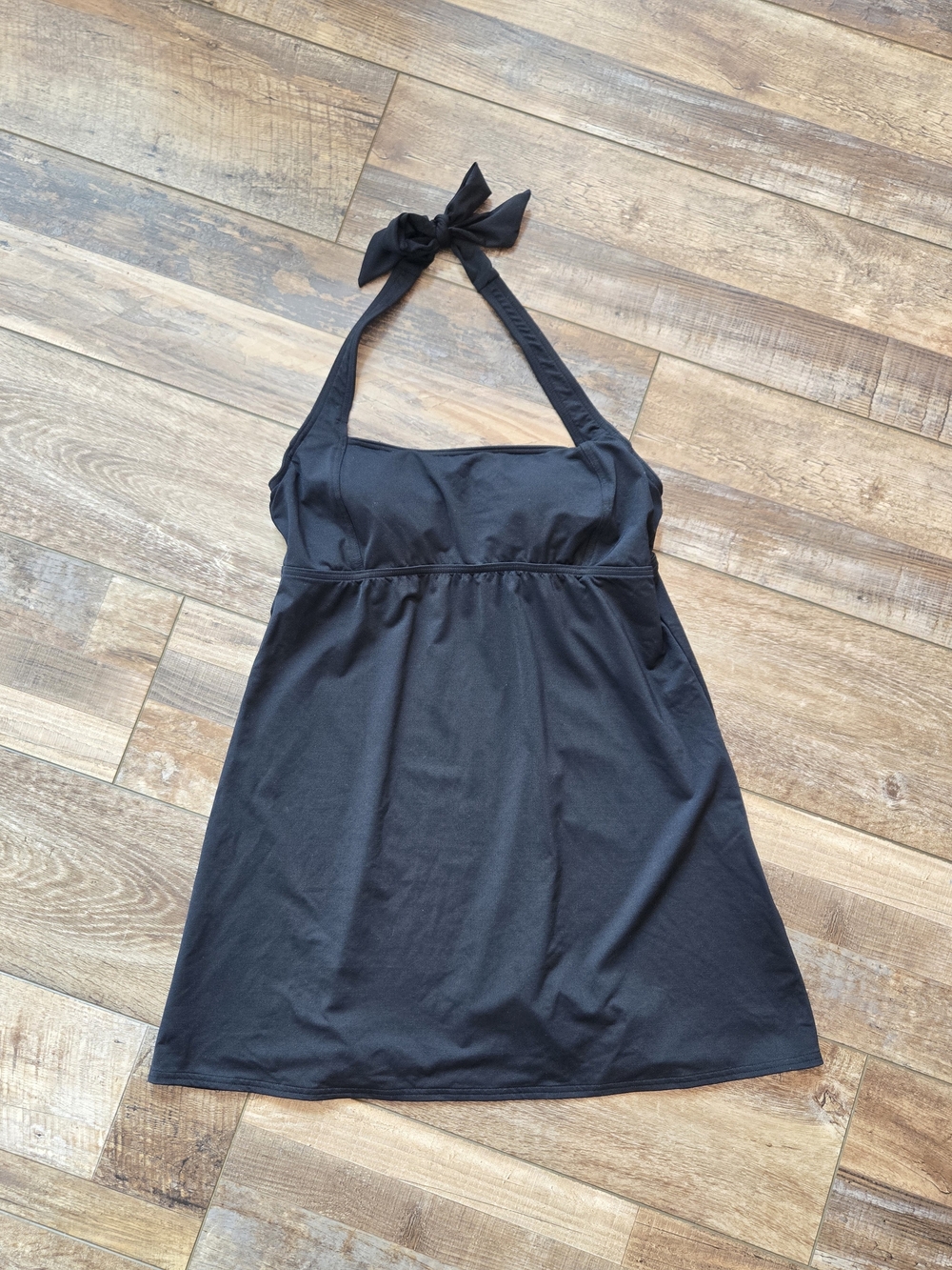 Lands' End Black Halter Swim Dress Size 8